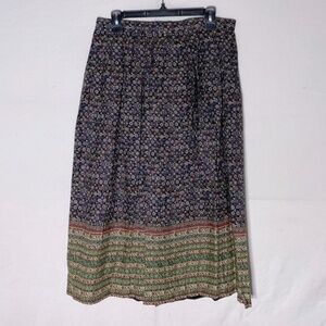 Vintage Handmade Ditsy Floral Midi Prairie Skirt M Festival Boho Cottagecore